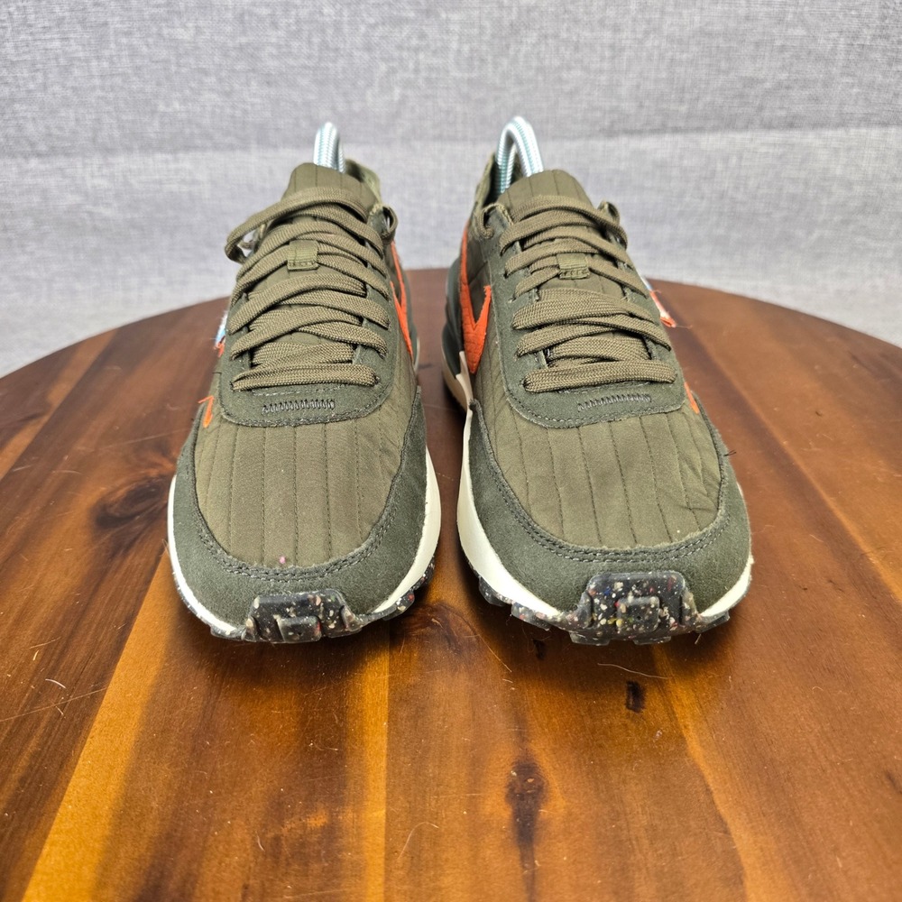 Nike Waffle One SE Toasty Oil Green Team Orange DC8890-200 Mens Size 6 Sneaker - Picture 13 of 13